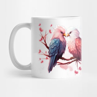 Valentine Kissing Eagle Bird Couple Mug